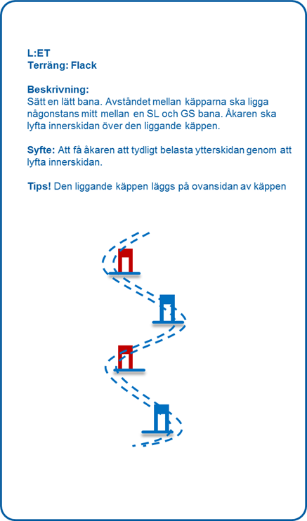 Övningsbana Alpina teknikmärken