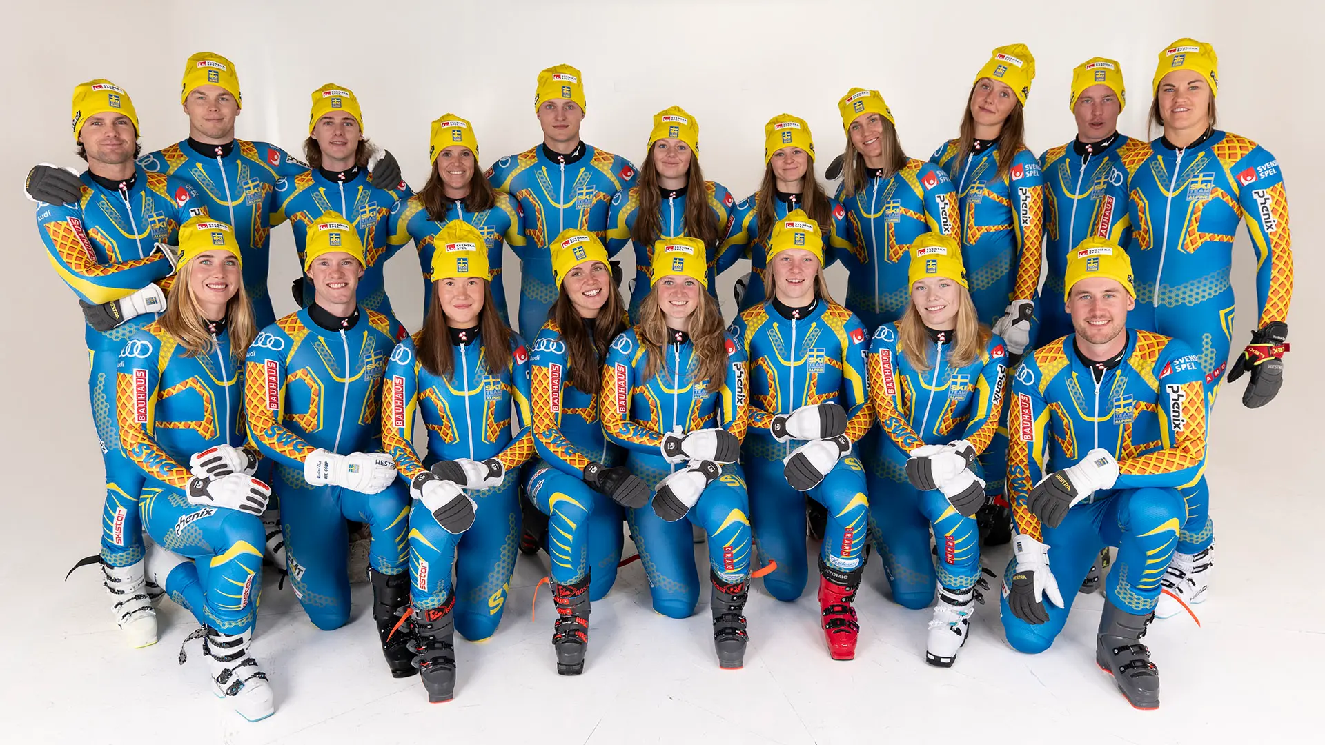 Gruppbild, alpint, alpina landslaget, Bauhaus, Baui