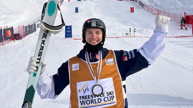 Filip Gravenfors tog hem tredjeplatsen i den totala singelcupen 2024/2024. Foto: Rasmus Stegfeldt. 