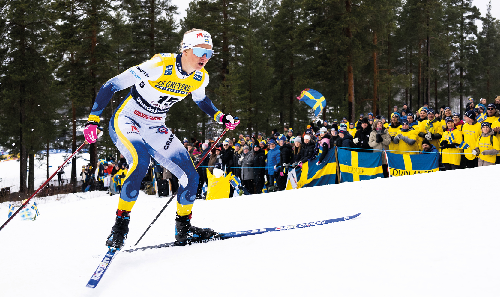Maja Dahlqvist är med i matchen om sprintbucklan inför finalen i Lahti.
