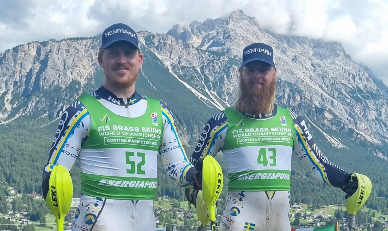 Carl Söderlund och Edvard Nord från Ski Team Sweden Grasski. 