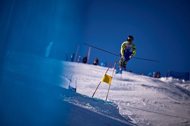 Olle Collberg under världscuptävklingen i Trillevallen 2025. Foto: Sam Decout @fistelemark